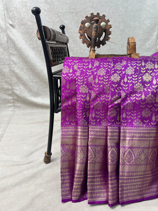 KANCHIPURAM PURE SILK SELF SAREE