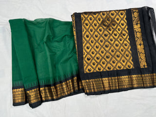 GADWAL HANDLOOM PURE COTTON TEMPLE BORDER SAREE