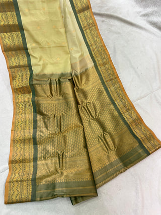 GADWAL COTTON SILK (SICO) SAREE WITH PURE SILK BLOUSE