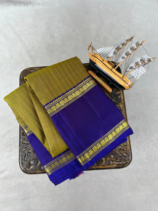 PURE KANCHIPURAM SAREE WITH GAP BORDER