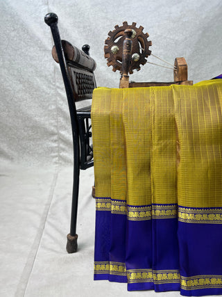 PURE KANCHIPURAM SAREE WITH GAP BORDER