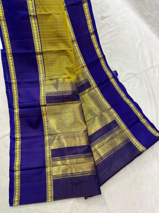 PURE KANCHIPURAM SAREE WITH GAP BORDER