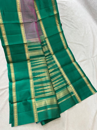 PURE KANCHIPURAM SAREE WITH GAP BORDER