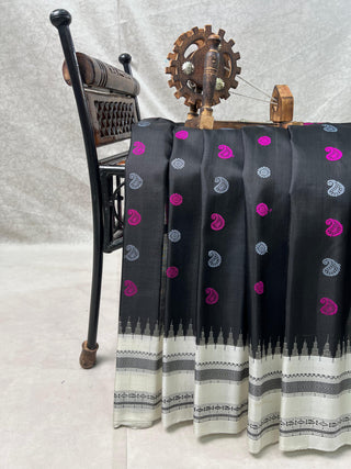 GADWAL GANGA-JAMUNA THREAD WEAVING PURE SILK SAREE