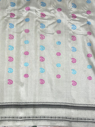 GADWAL GANGA-JAMUNA THREAD WEAVING PURE SILK SAREE