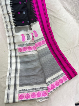 GADWAL GANGA-JAMUNA THREAD WEAVING PURE SILK SAREE