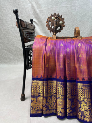 GADWAL PURE SILK CHECKS BUTTA SAREE