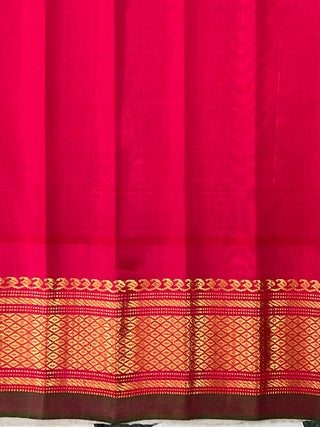 GADWAL PURE SILK HANDLOOM CHECKS BUTTA SAREE