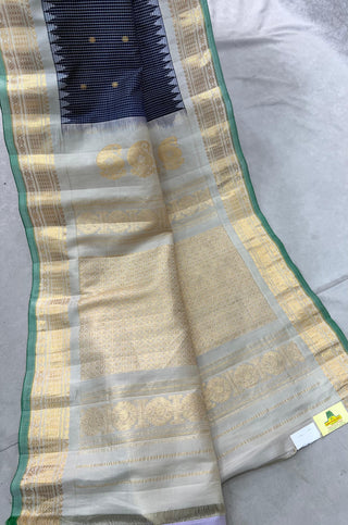 GADWAL PURE SILK HANDLOOM CHECKS BUTTA SAREE