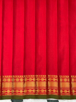 GADWAL PURE SILK HANDLOOM CHECKS BUTTA SAREE