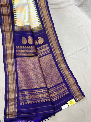 GADWAL PURE SILK HANDLOOM CHECKS BUTTA SAREE