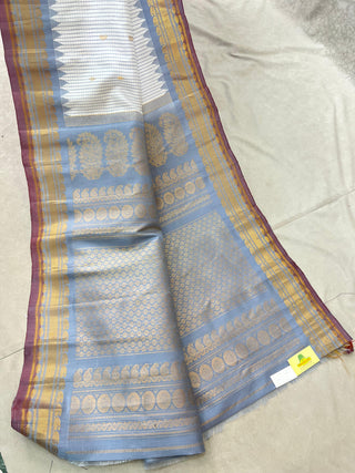 GADWAL PURE SILK HANDLOOM CHECKS BUTTA SAREE