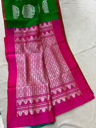 VEKATGIRI PURE SILK WITH BORDERLESS SAREE