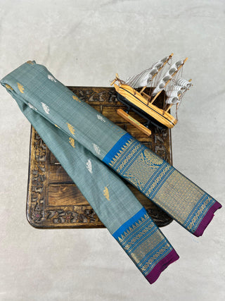 GADWAL PURE SILK KANCHI BORDER SAREE