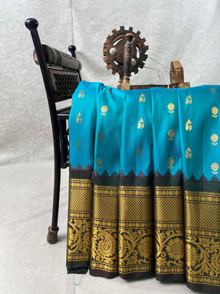 GADWAL PURE SILK KANCHI BORDER SAREE