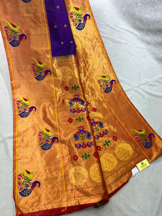 GADWAL PURE SILK HANDLOOM SAREE WITH PAITHANI BORDER
