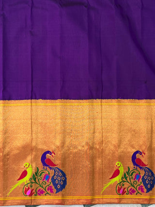 GADWAL PURE SILK HANDLOOM SAREE WITH PAITHANI BORDER