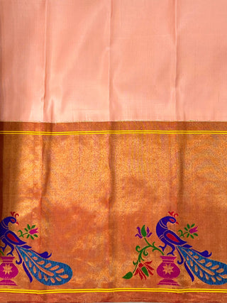GADWAL PURE SILK HANDLOOM SAREE WITH PAITHANI BORDER
