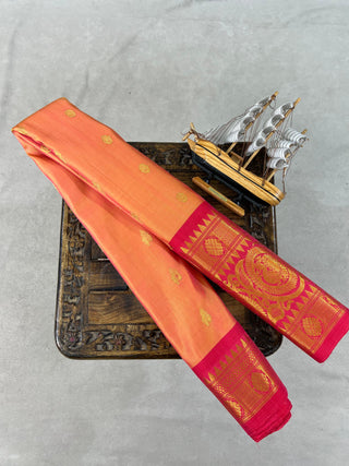 GADWAL PURE SILK KANCHI BORDER SAREE