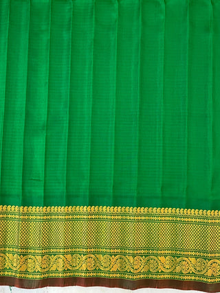 GADWAL HANDLOOM PURE SILK WITH TEMPLE BORDER