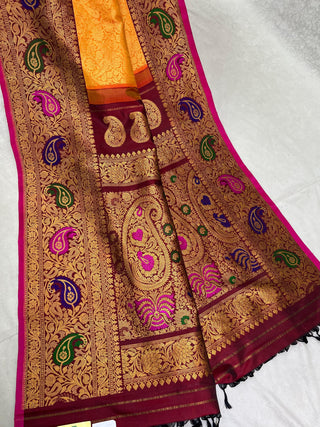 GADWAL PURE SILK HANDLOOM BROCADE SAREE