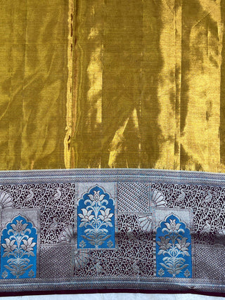 KANCHIPURAM PURE SILK MEENAKARI TISSUE SAREE