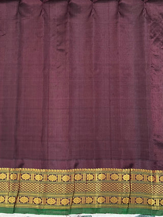 GADWAL HANDLOOM PURE SILK WITH TEMPLE BORDER