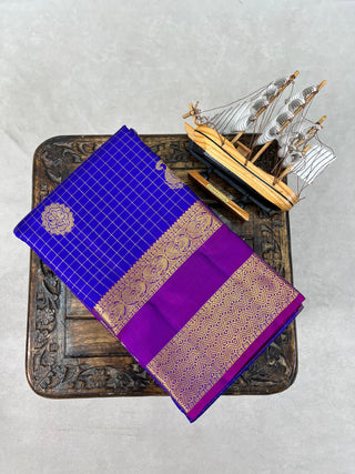 KANCHIPURAM PURE SILK GAP BORDER SAREE