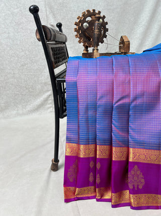 KANCHIPURAM PURE SILK GAP BORDER SAREE