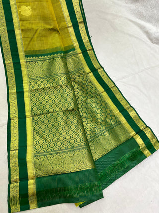 KANCHIPURAM PURE SILK GAP BORDER SAREE