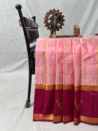 KANCHIPURAM PURE SILK GAP BORDER SAREE