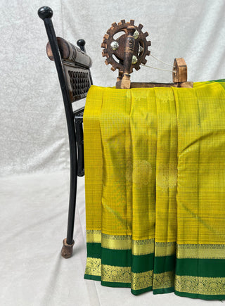 KANCHIPURAM PURE SILK GAP BORDER SAREE