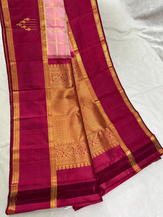 KANCHIPURAM PURE SILK GAP BORDER SAREE