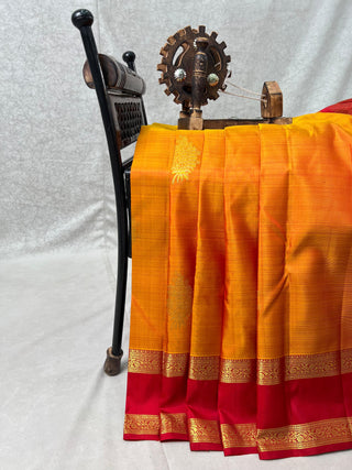 KANCHIPURAM PURE SILK GAP BORDER SAREE