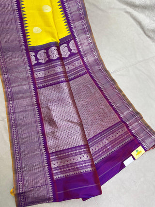 GADWAL PASTEL PURE SILK HANDLOOM SAREE