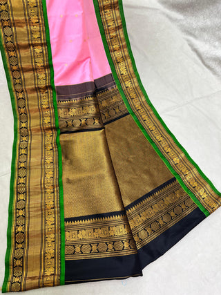 GADWAL PASTEL PURE SILK HANDLOOM SAREE