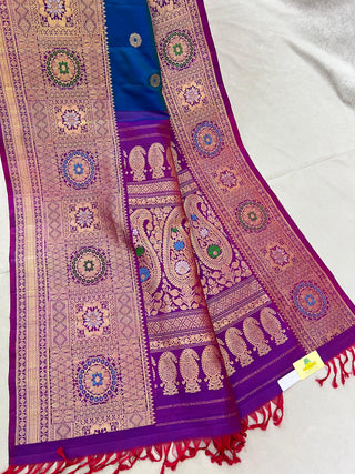 GADWAL PURE SILK HANDLOOM TURNING BORDER SAREE