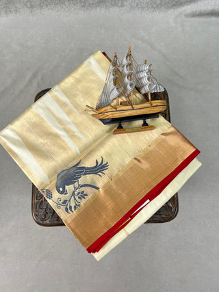 NARAYANPET PURE SILK BIG TEMPLE BORDER SAREE