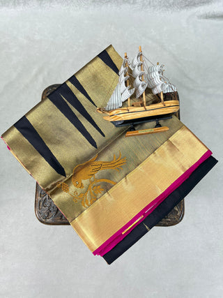 NARAYANPET PURE SILK BIG TEMPLE BORDER SAREE