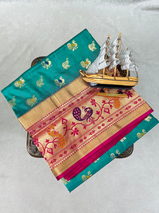 NARAYANPET PURE SILK PAITHANI BORDER SAREE