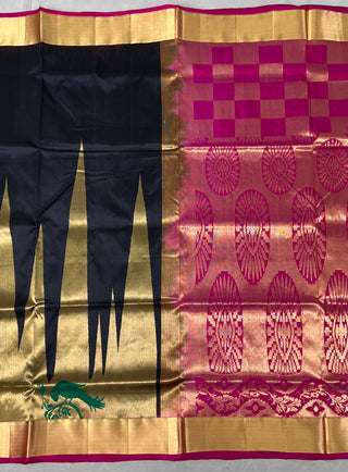 NARAYANPET PURE SILK BIG TEMPLE BORDER SAREE
