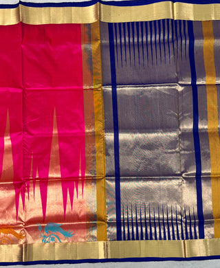 NARAYANPET PURE SILK BIG TEMPLE BORDER SAREE
