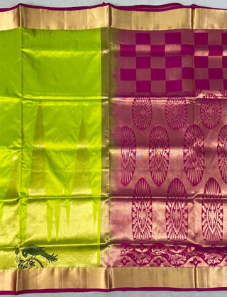 NARAYANPET PURE SILK BIG TEMPLE BORDER SAREE