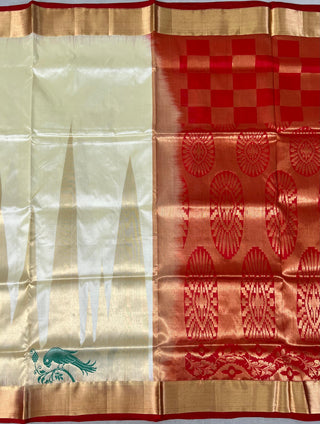 NARAYANPET PURE SILK BIG TEMPLE BORDER SAREE