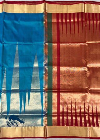 NARAYANPET PURE SILK BIG TEMPLE BORDER SAREE
