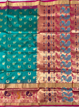 NARAYANPET PURE SILK PAITHANI BORDER SAREE