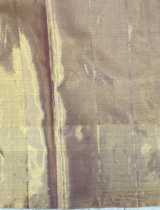 KANCHIPURAM PURE SILK TISSUE BROCADE SELF SAREE