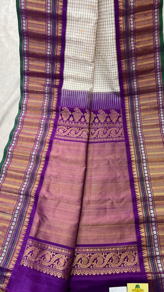 GADWAL PURE SILK GINGHAM CHECKS SAREE