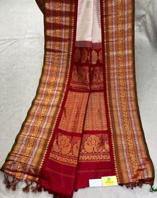 GADWAL PURE SILK GINGHAM CHECKS SAREE