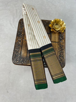 GADWAL PURE SILK GINGHAM CHECKS SAREE